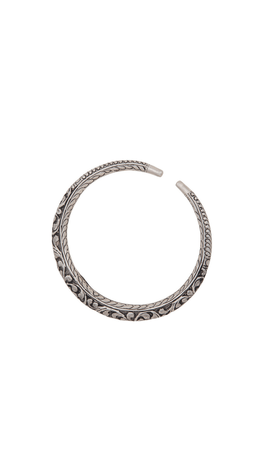 AJB Silver Arte Oxidised Silver Payal Kada