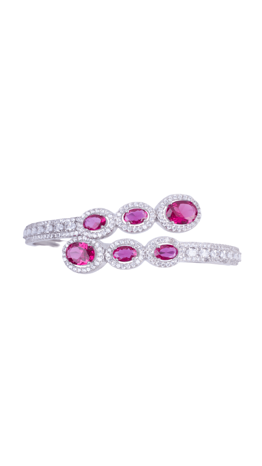 Luxury Pink Oval Statement Bracelet