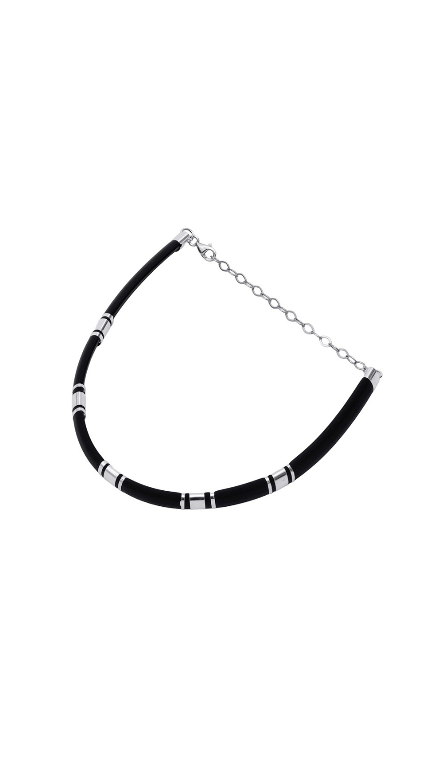 AJB Silver Arte Silver Beads in Silicone Kids Bracelet