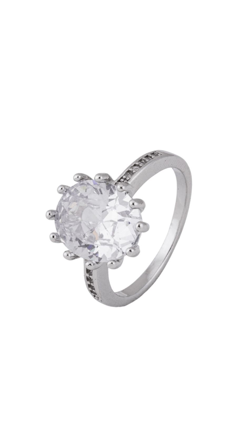 AJB Silverarte 925 Ring  AD Crown Statement