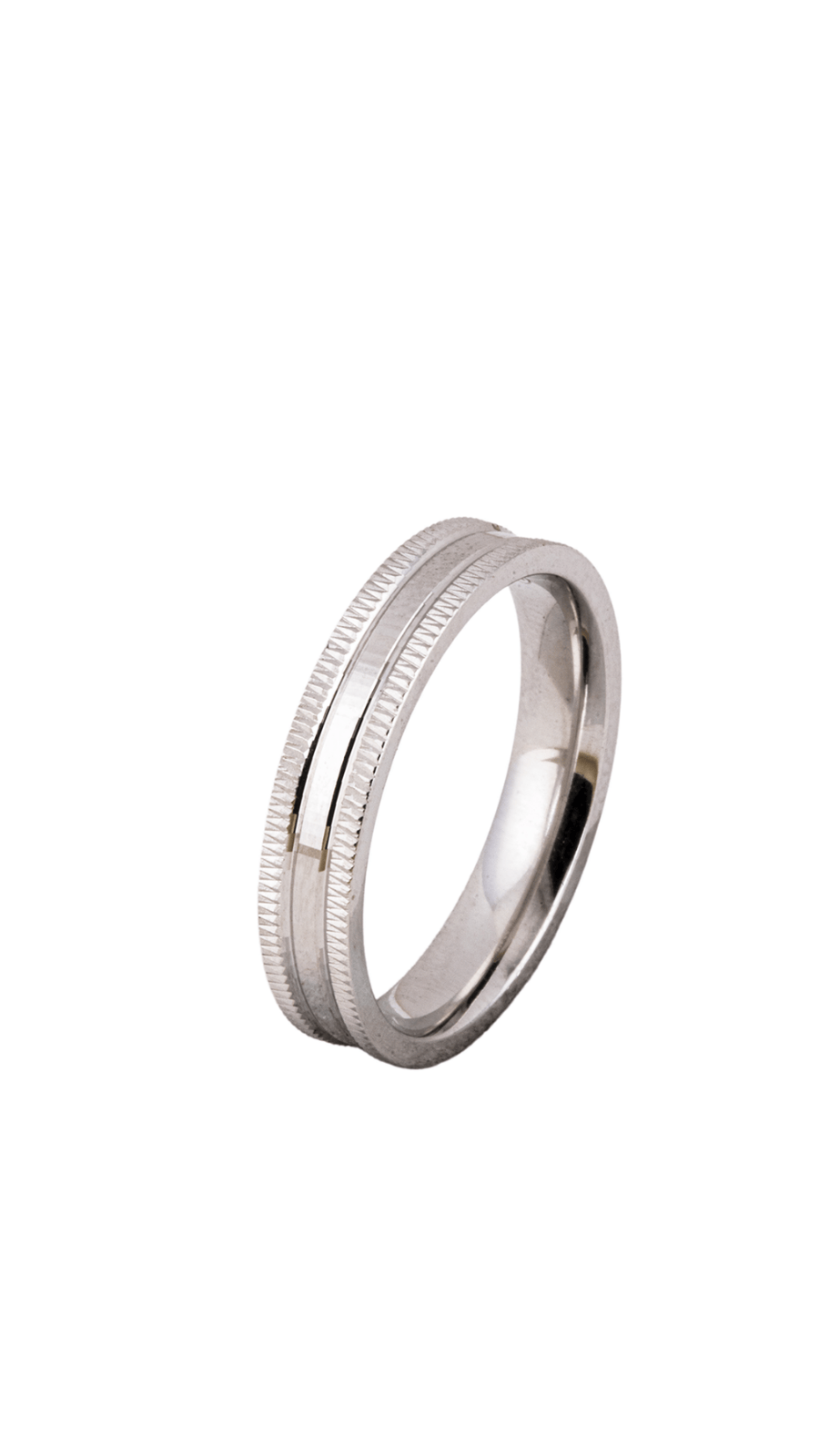 AJB Silverarte 925 Ring Classic Ribbed Band