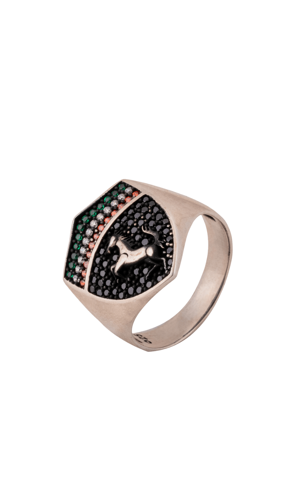 AJB Silver Arte Prancing Horse 925 Silver Ring