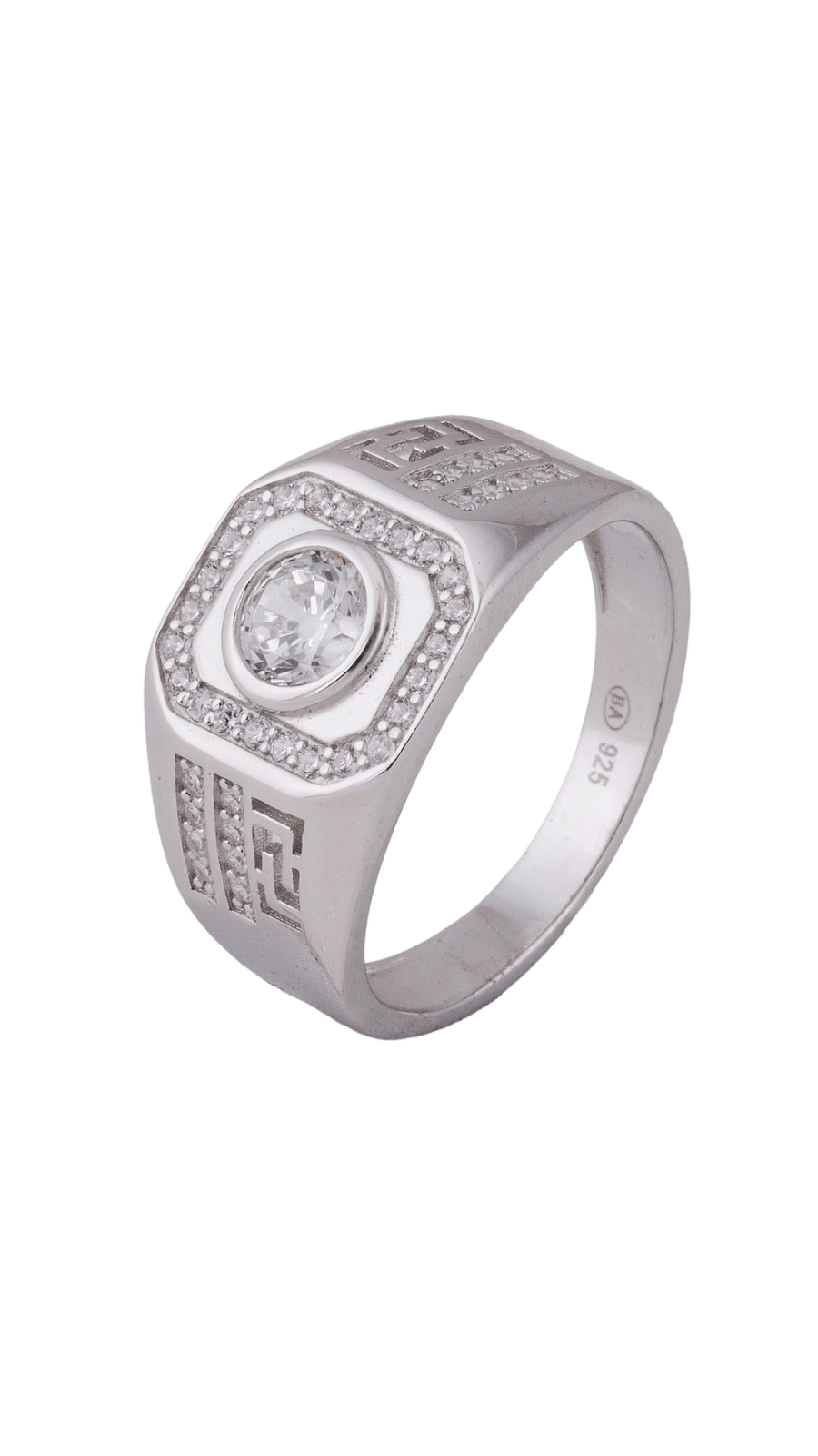 AJB Silver Arte: Regal Solitaire 925 Silver Ring