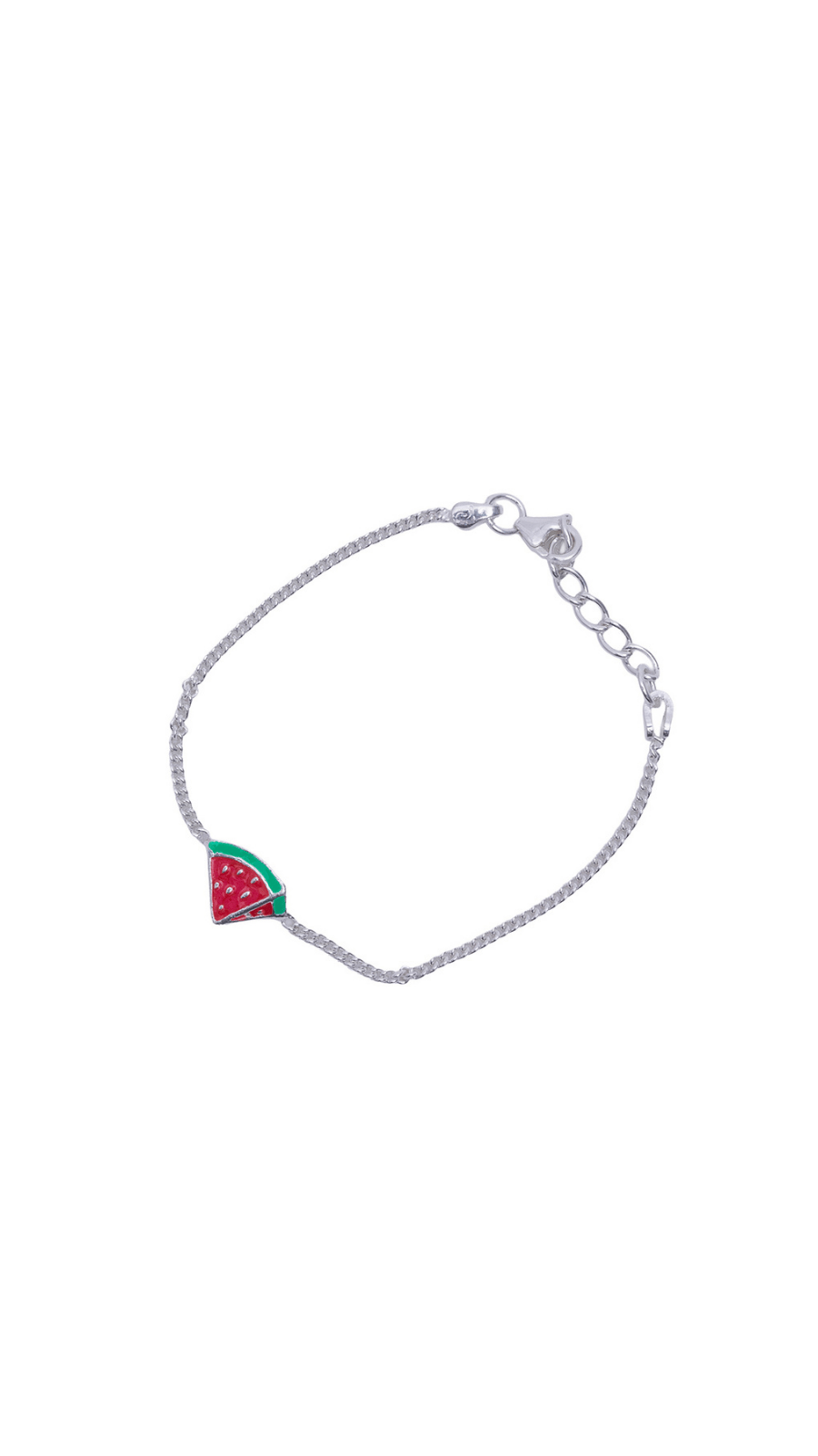 AJB Silver Arte Watermelon Enamel Silver Kids Bracelet