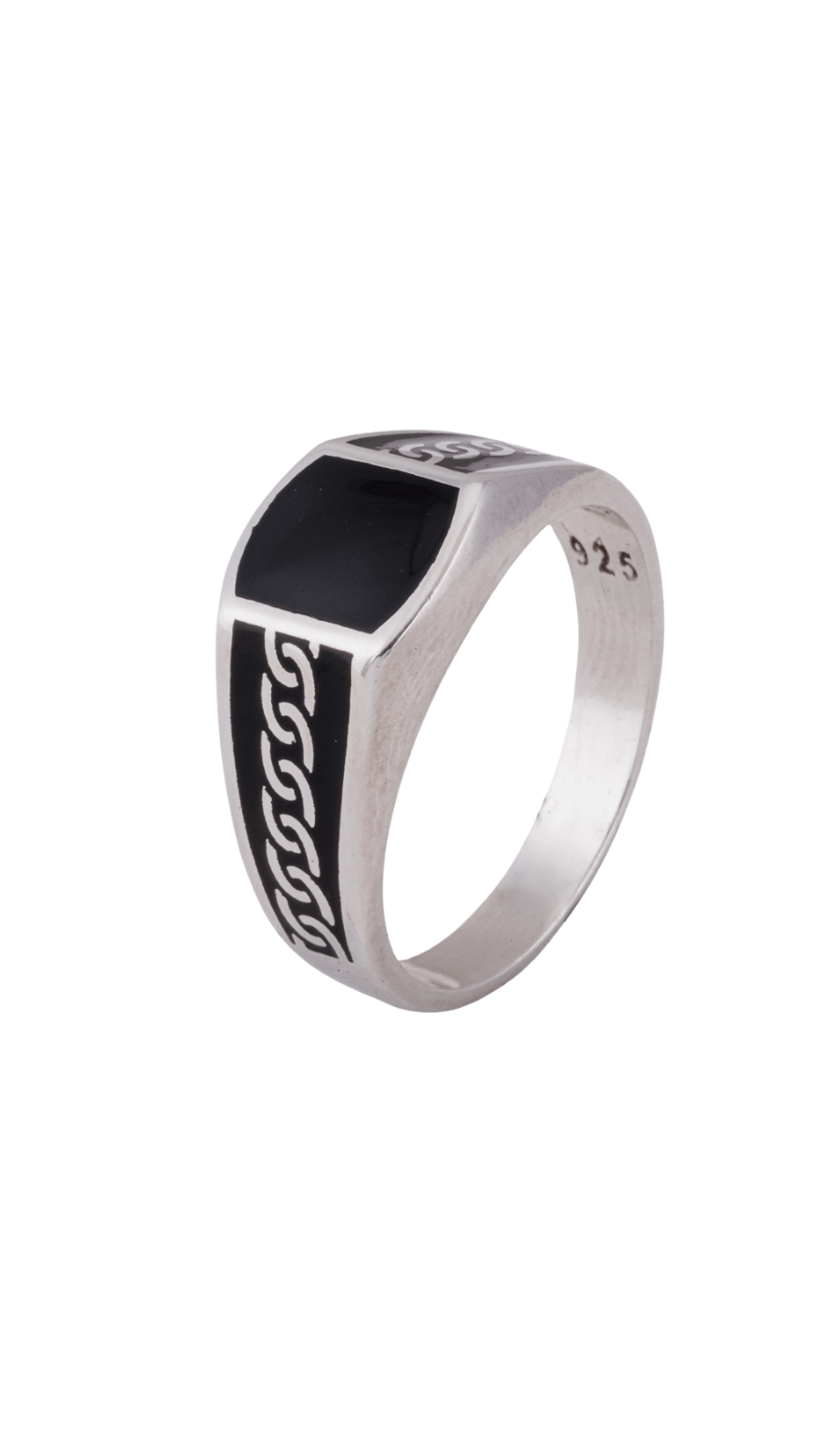 AJB Silver Arte Onyx 925 Silver Ring