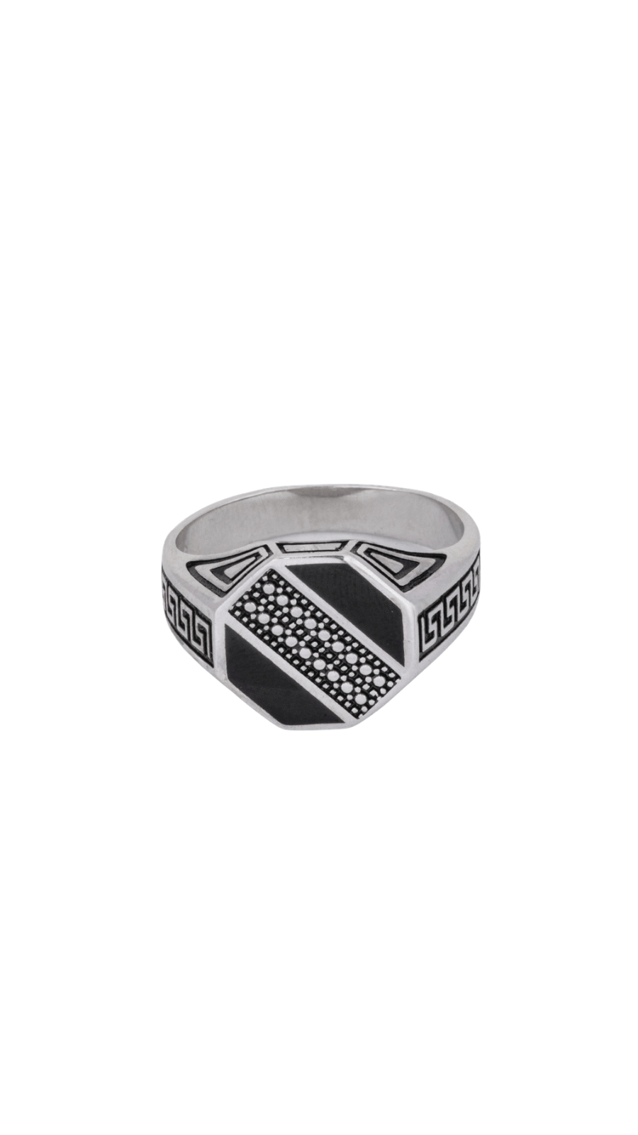 AJB Silver Arte Onyx 925 Silver Ring