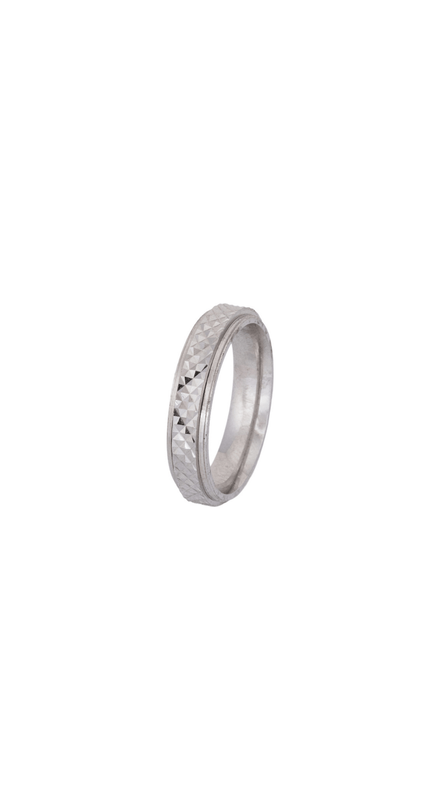 AJB Silver Arte Textured Band Ring