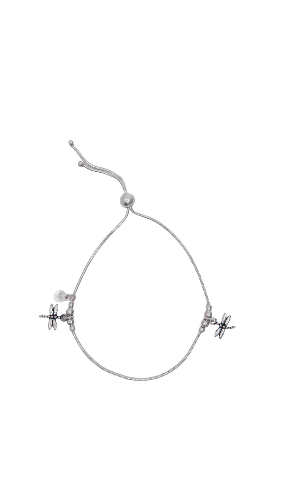 AJB Silver Arte Dragon Fly Charm Anklet