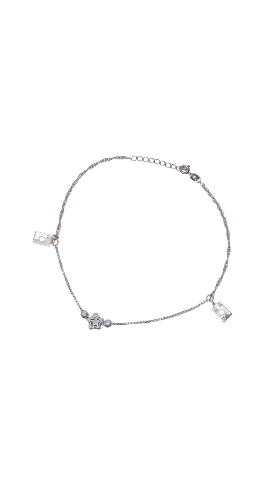 AJB Silver Arte Charm Anklet