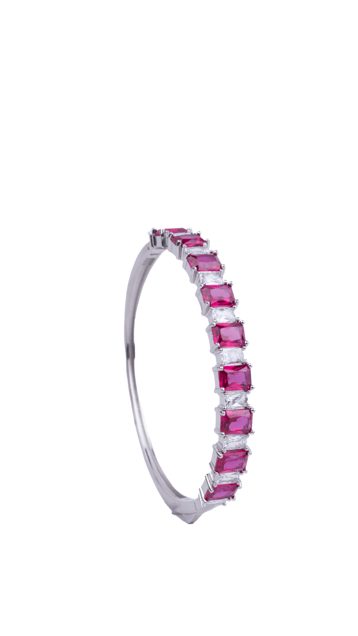 Radiant Pink Emerald Cut Bracelet