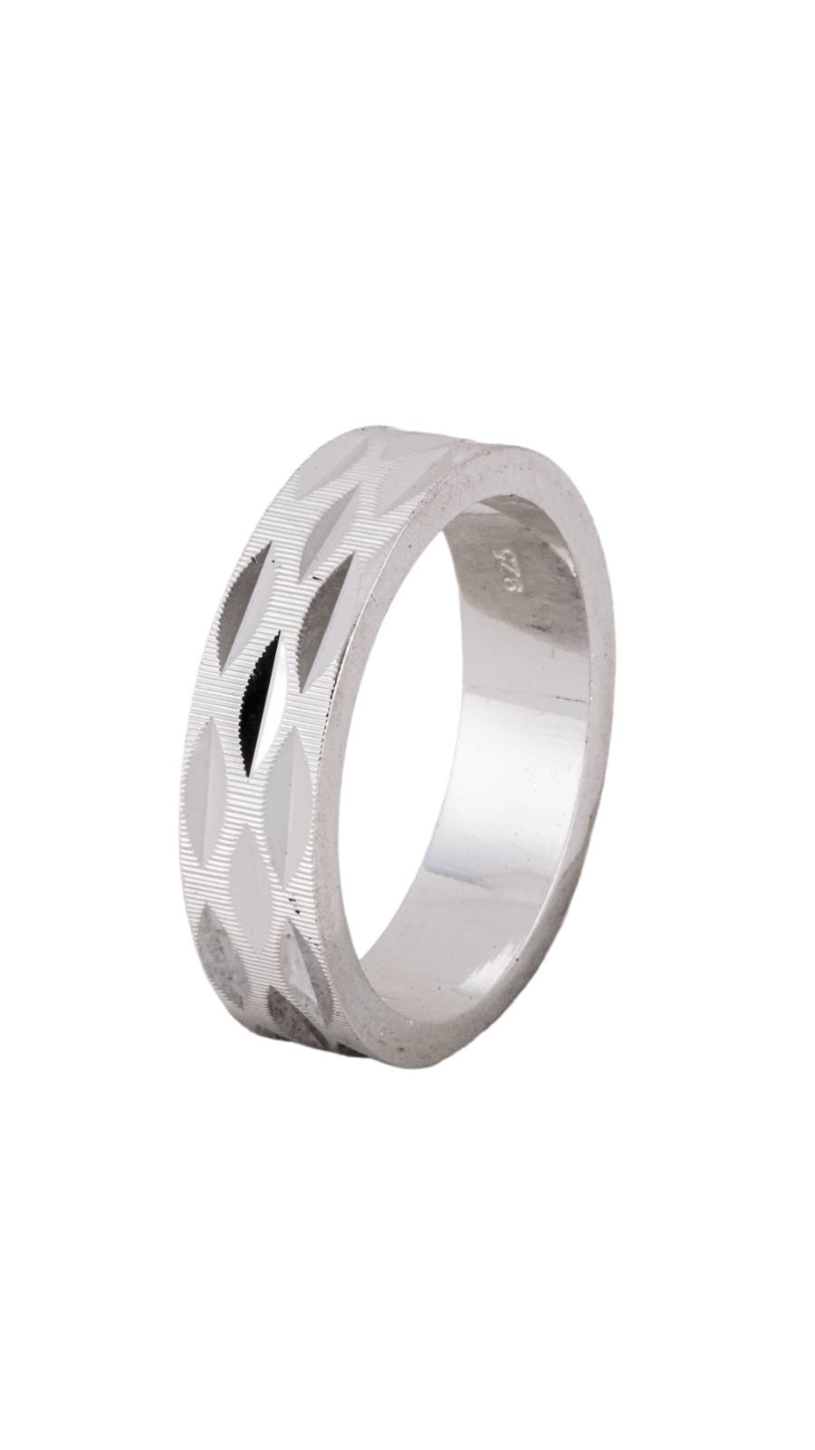 Textured 925 Sterling Silver Band Ring