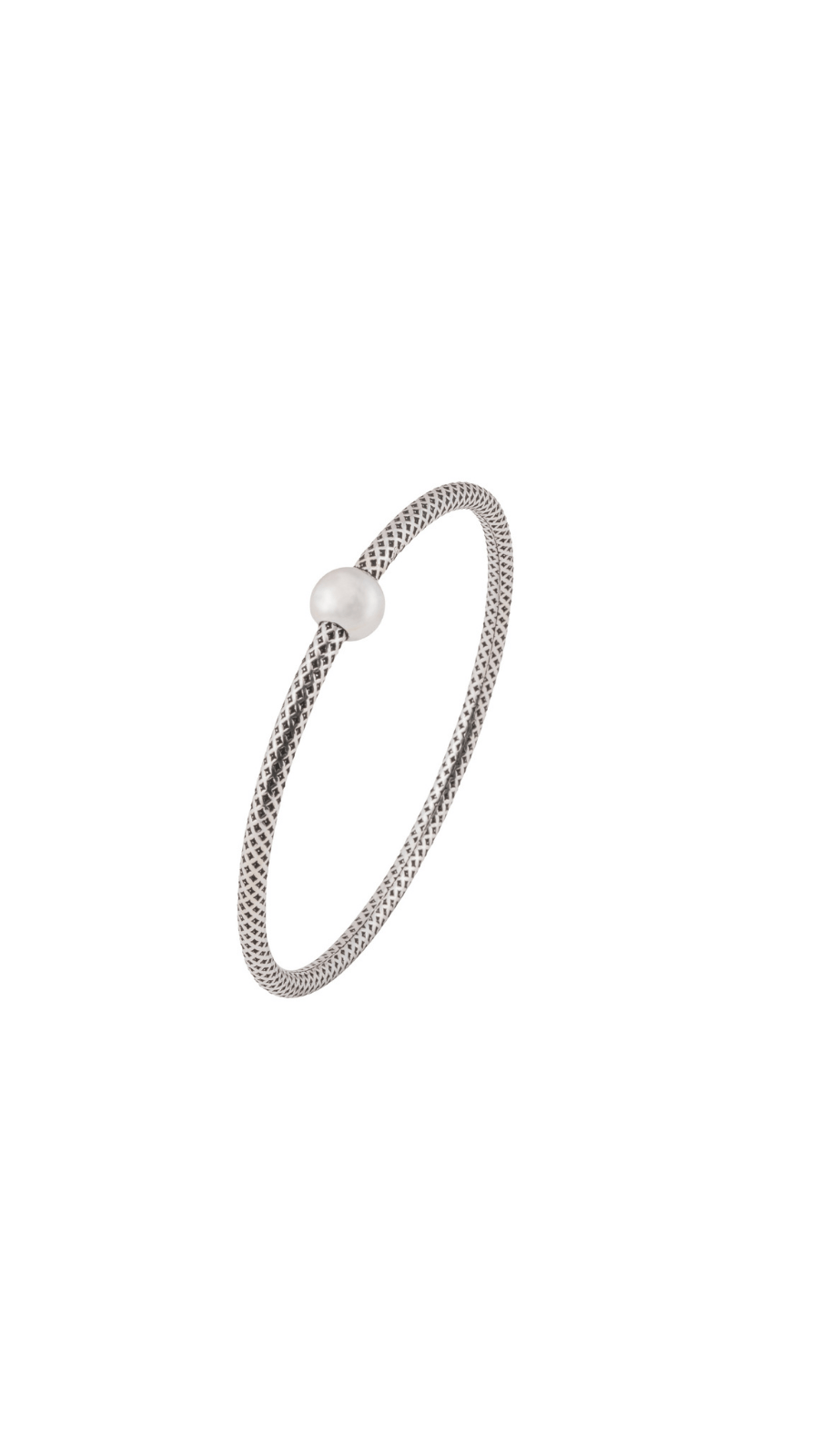 Shimmering Pearl Mesh Bracelet