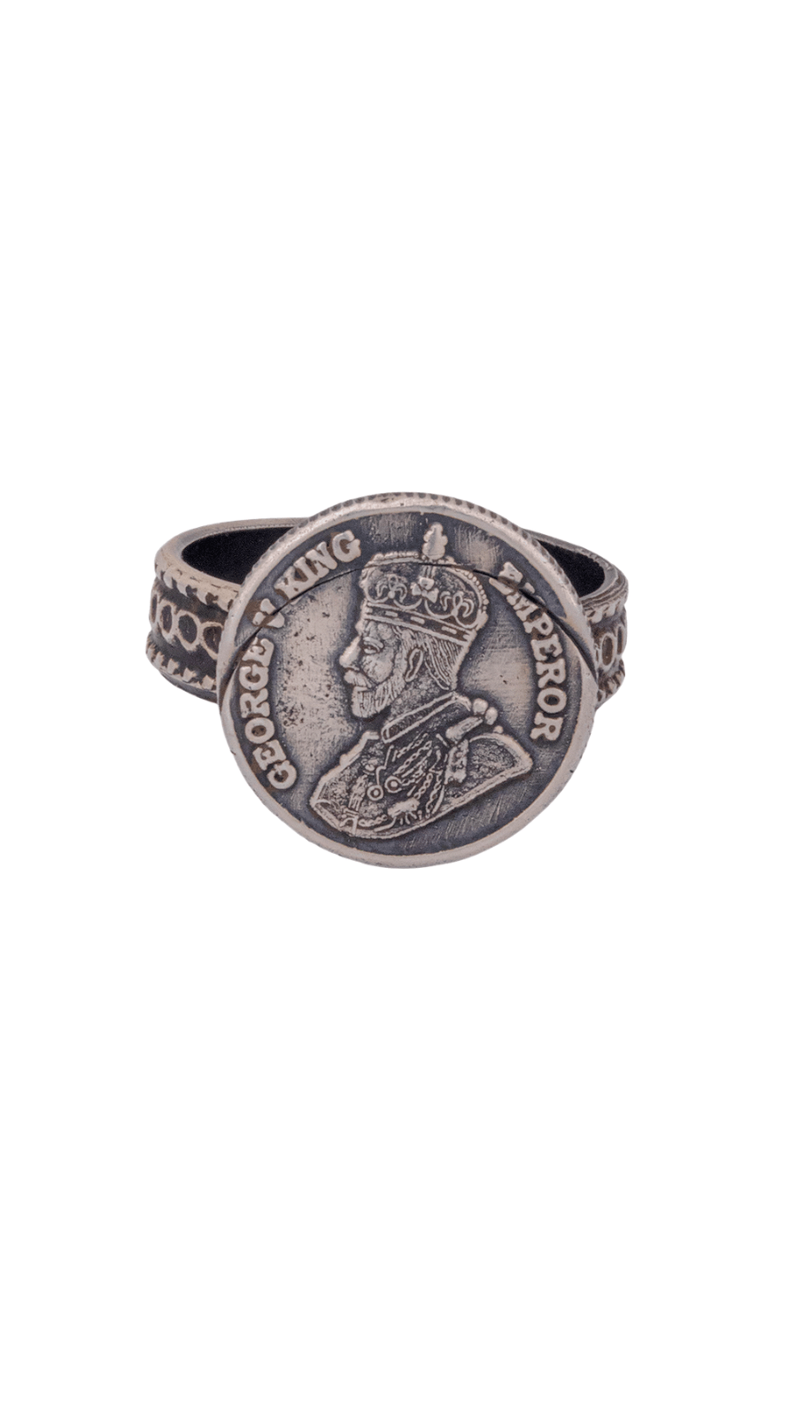 AJB Silver Arte Vintage King George Ring