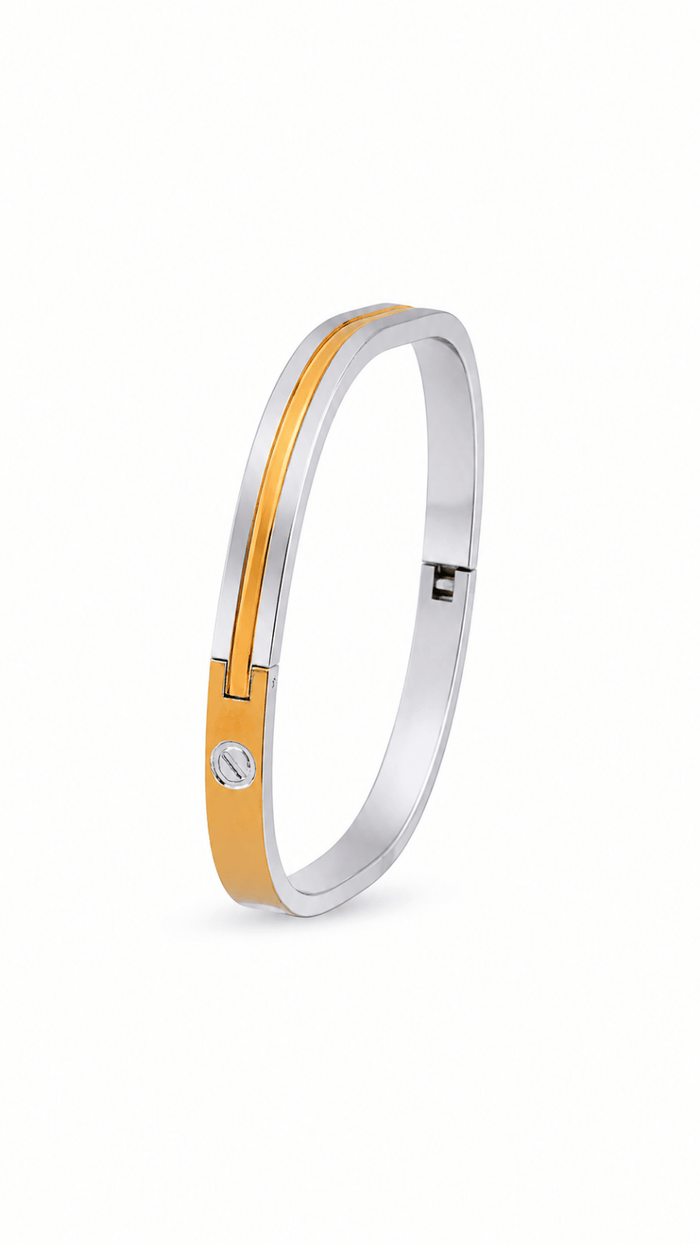 Two Tone Mens Bracelet
