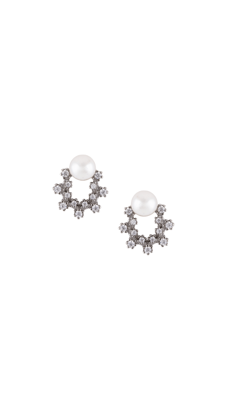 AJB Silver Arte Celestial Pearl Earrings