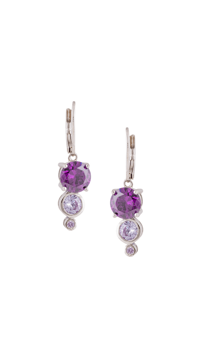 Purple Stone Earrings