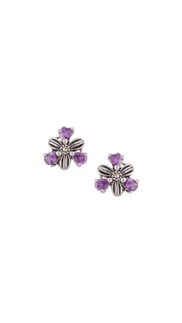 Oxidized Silver Studs