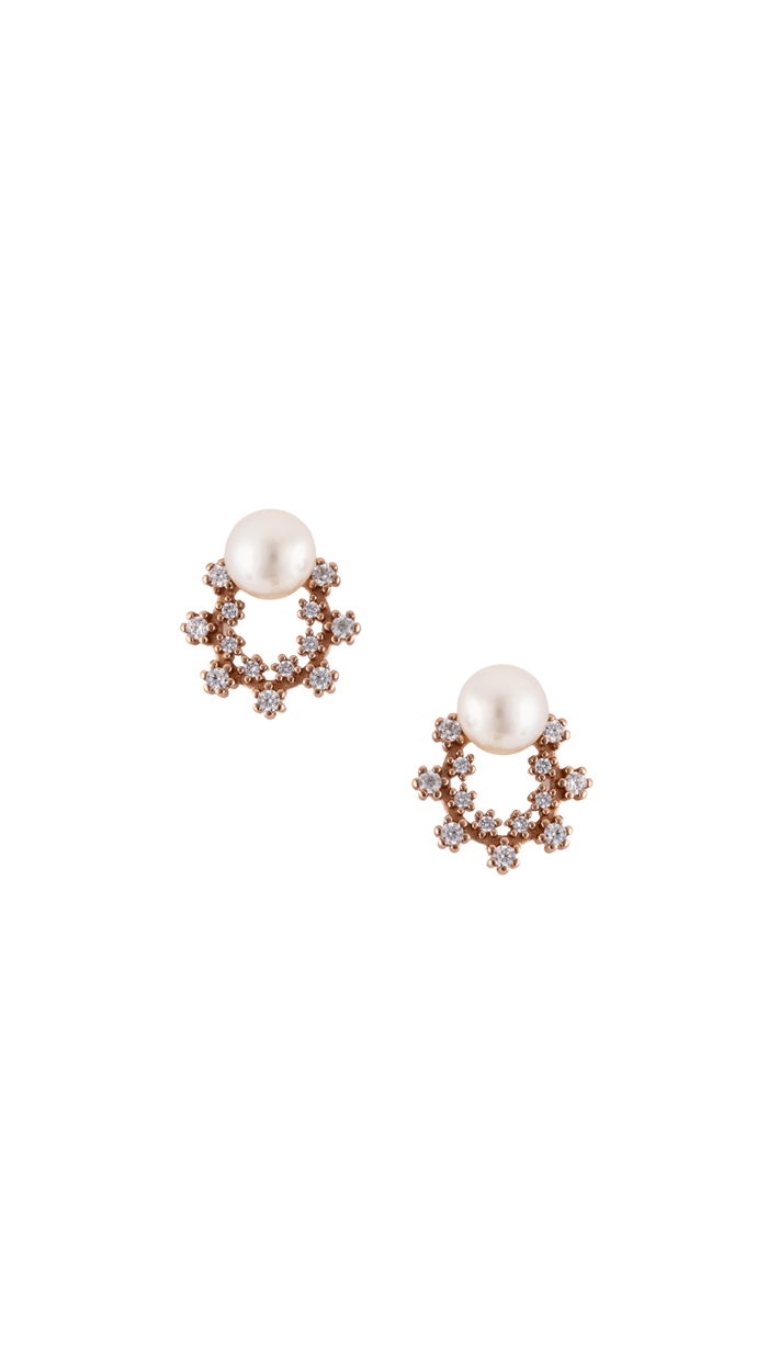 Pearl Silver Gold Finish Studs