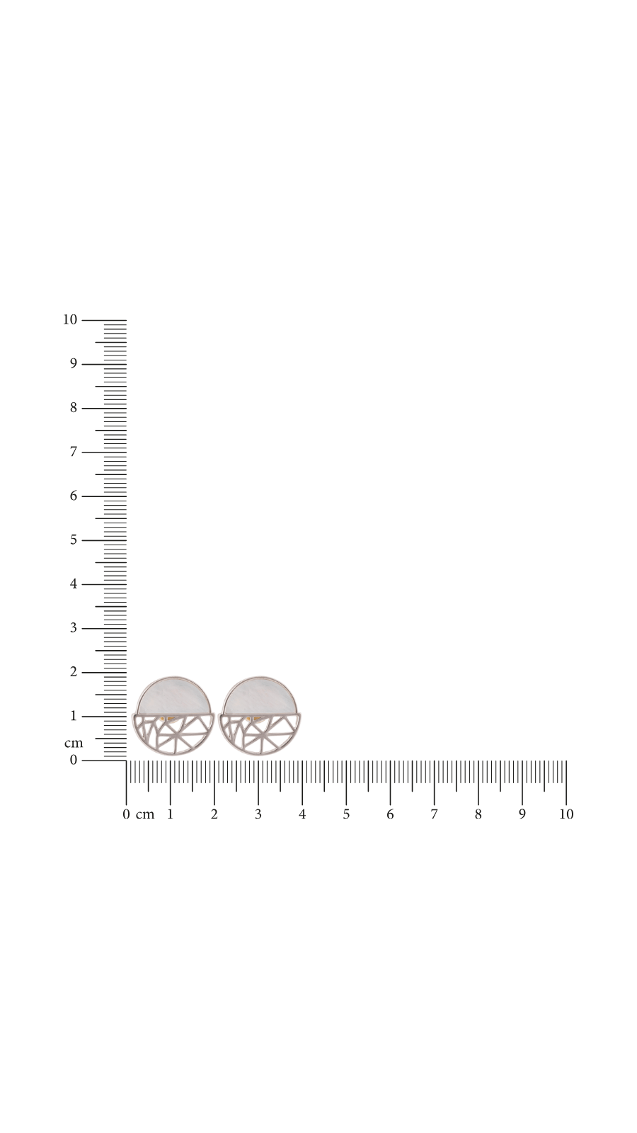 AJB Silver Arte Geometric Shell Studs