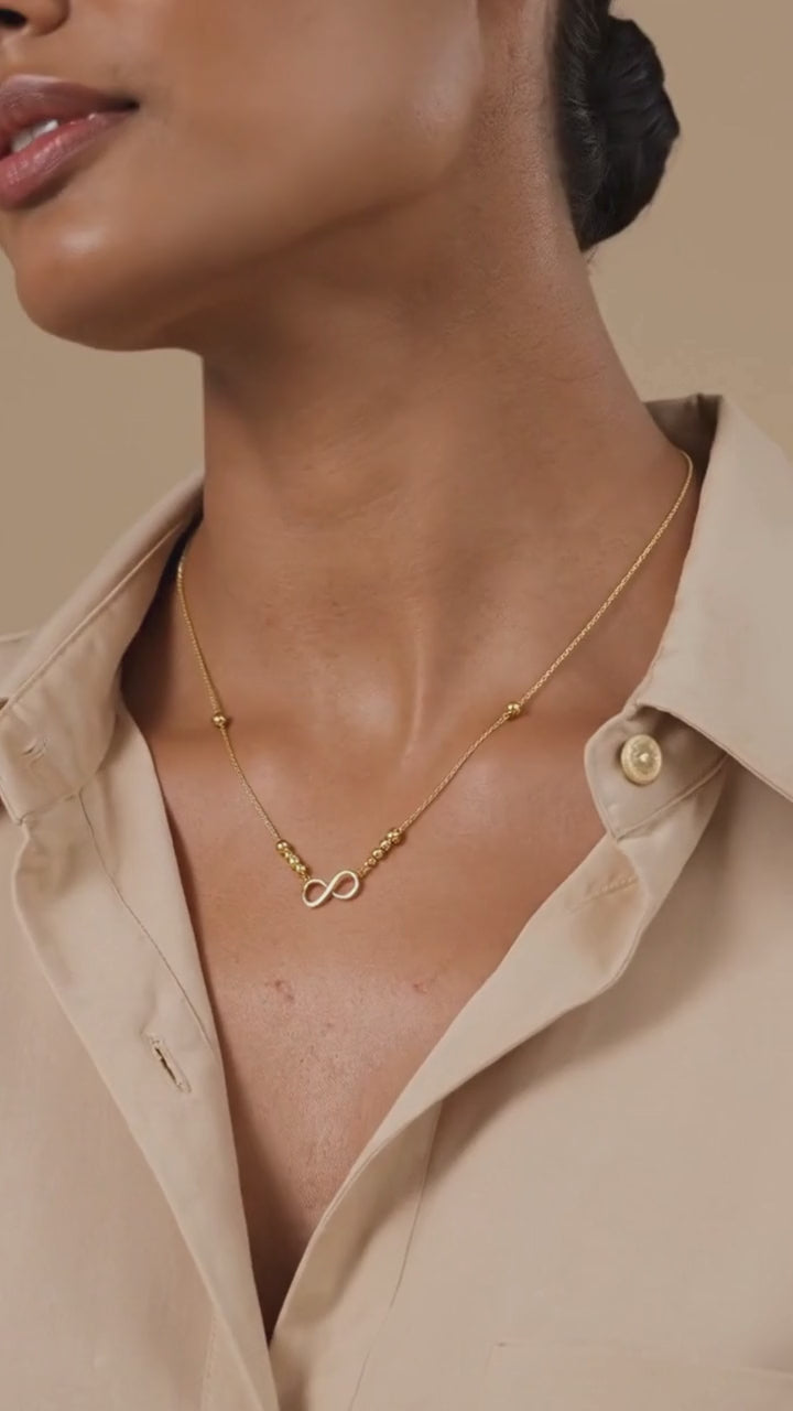Gold-Plated Infinity Charm Necklace