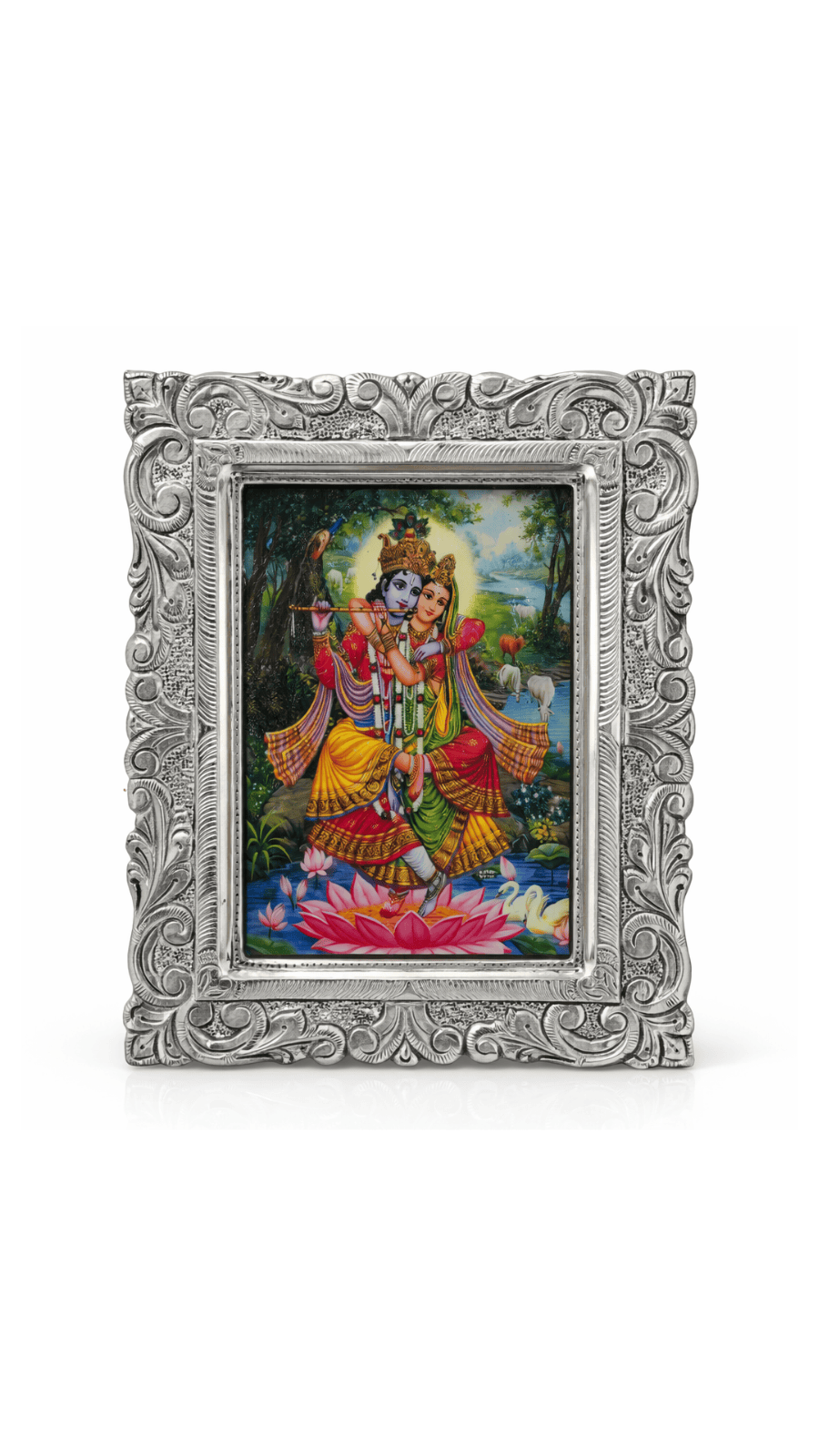 Sterling silver photo frame with polished finish