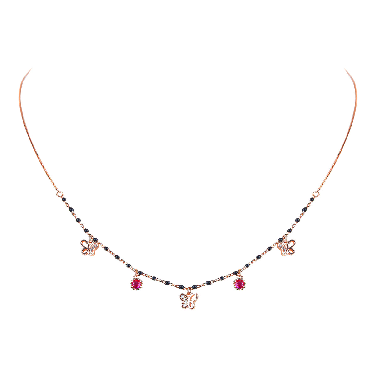 Stylish Silver & Rose Gold Mangalsutra for Women