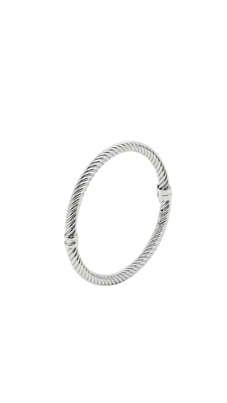 Twisted Rope 925 Solid Silver Bangle