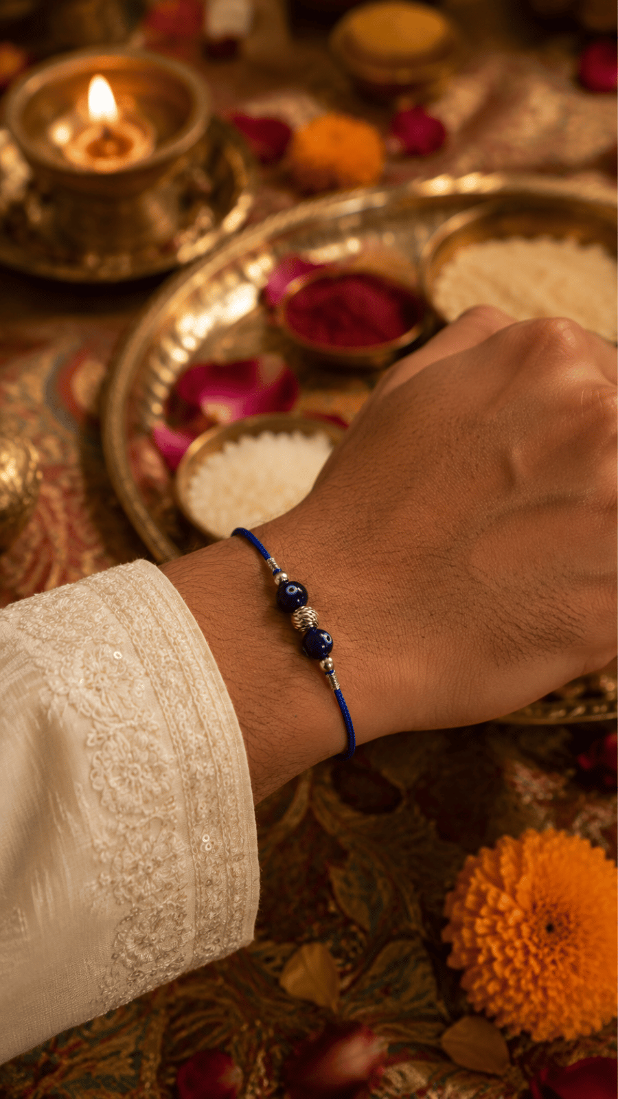 925 Silver Evil Eye Rakhi