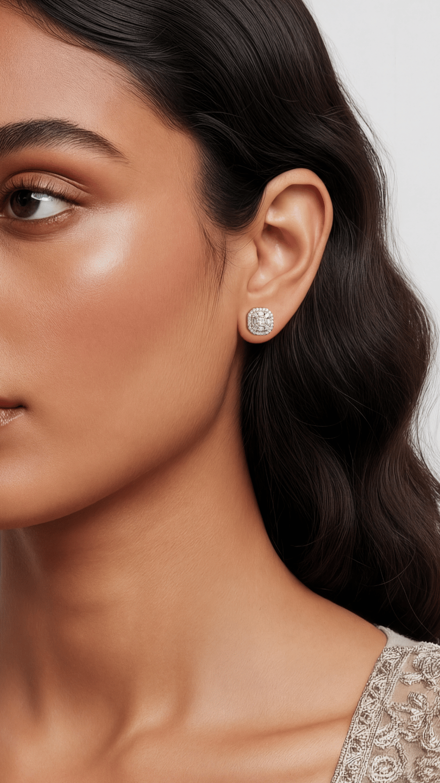 AD Look Square Stud Earrings