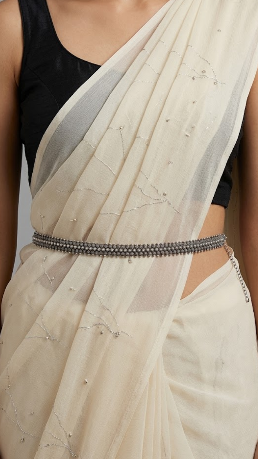 AJB Silver Arte Oxidised Silver Kamarband