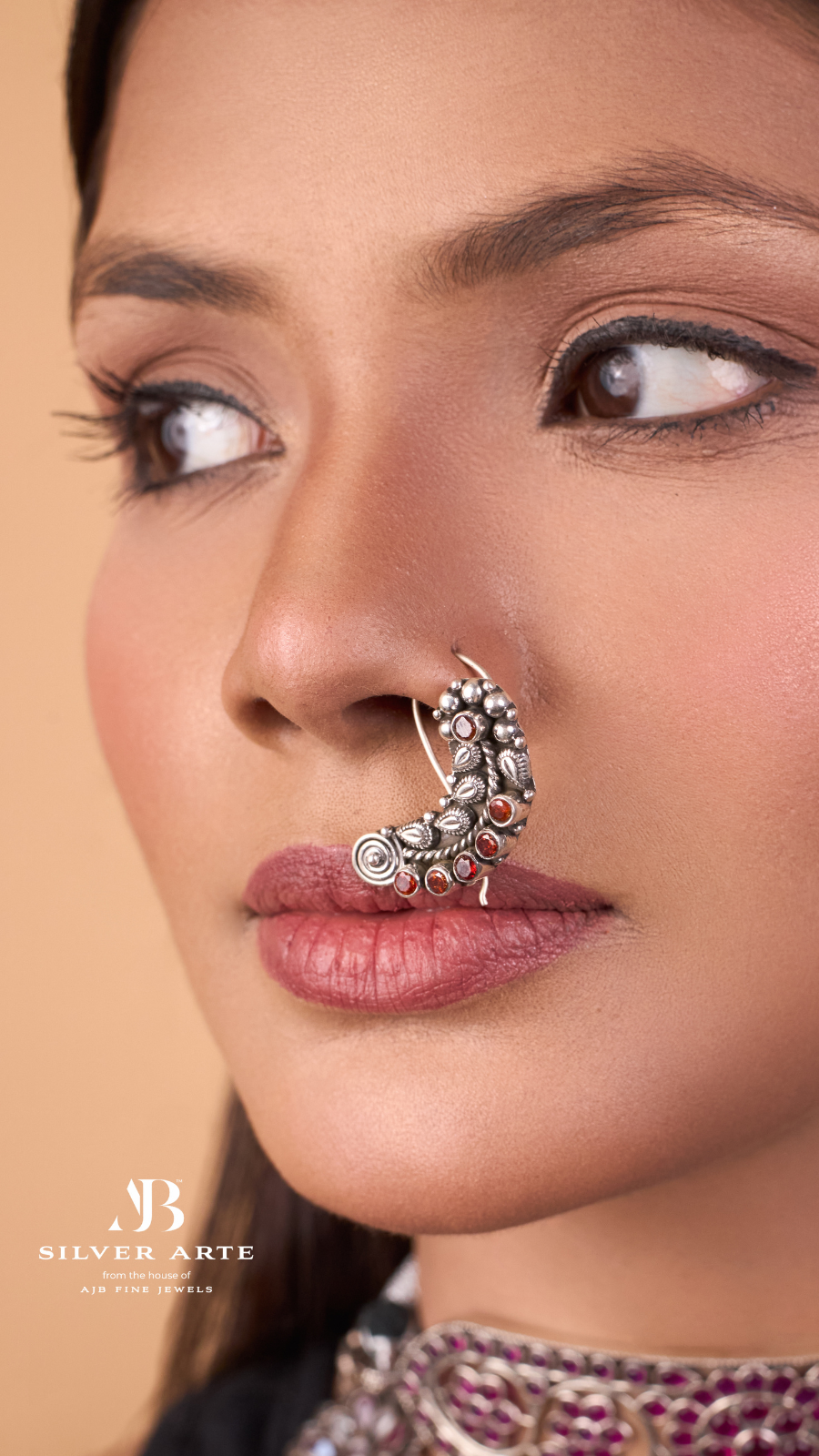 Oxidised 925 Silver Maharashtrian Nath