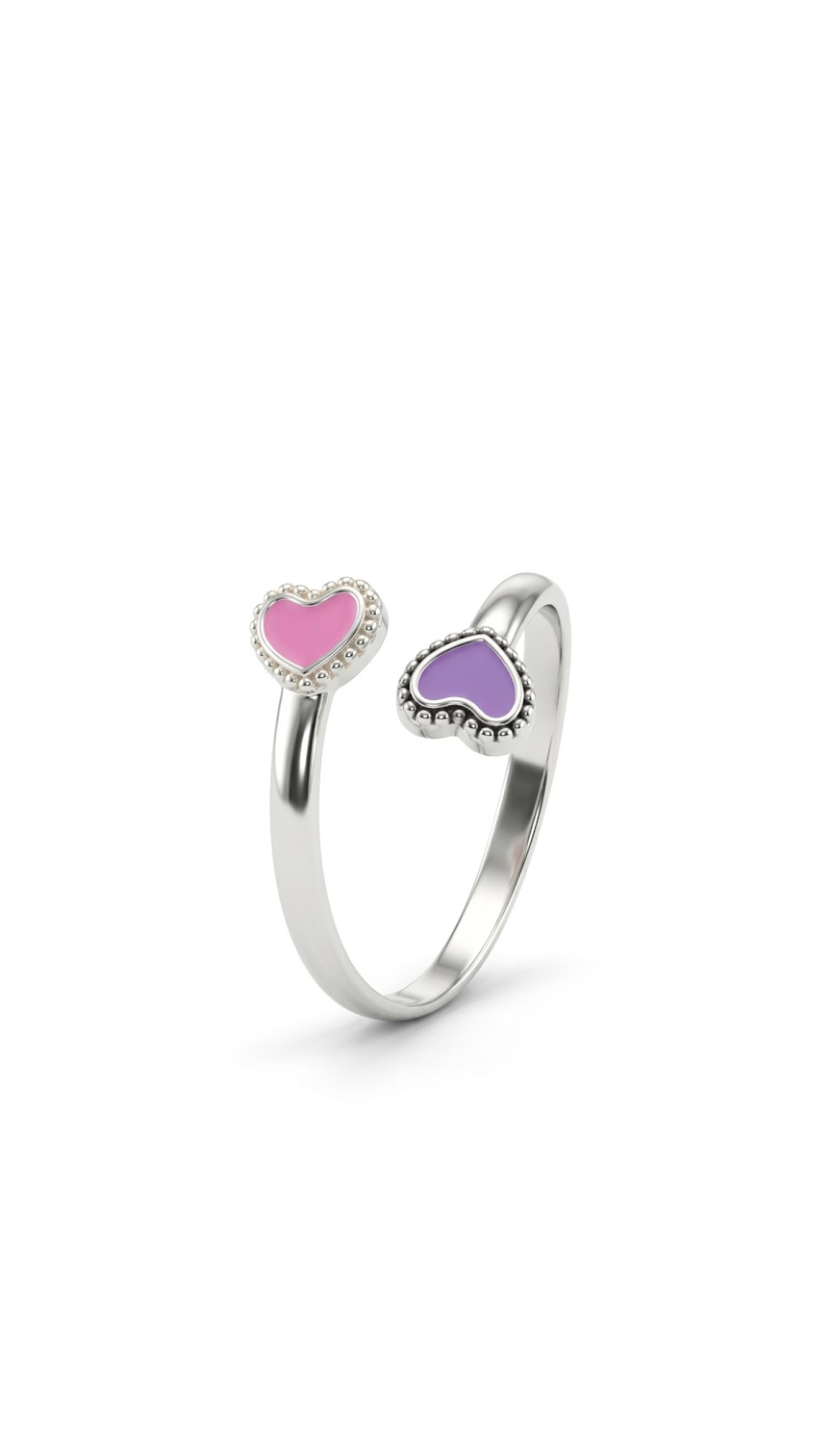 Duo-Tone Heart Enamel Toe Ring