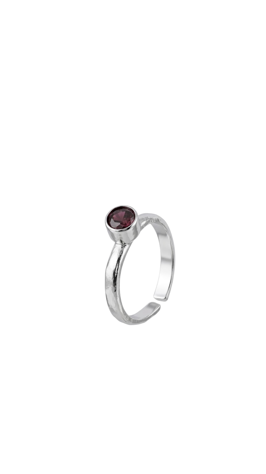 AJB Silver Arte Pink Semi Precious Stone Toe Ring