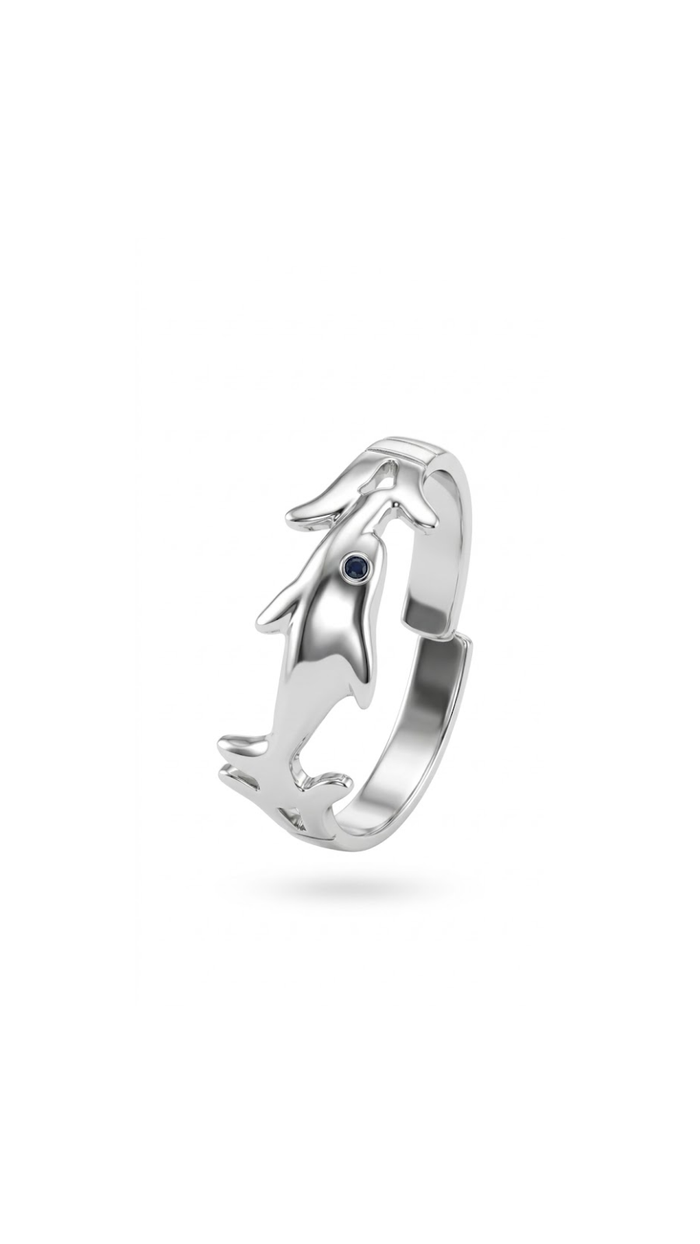 Dolphin Silhouette Toe Ring
