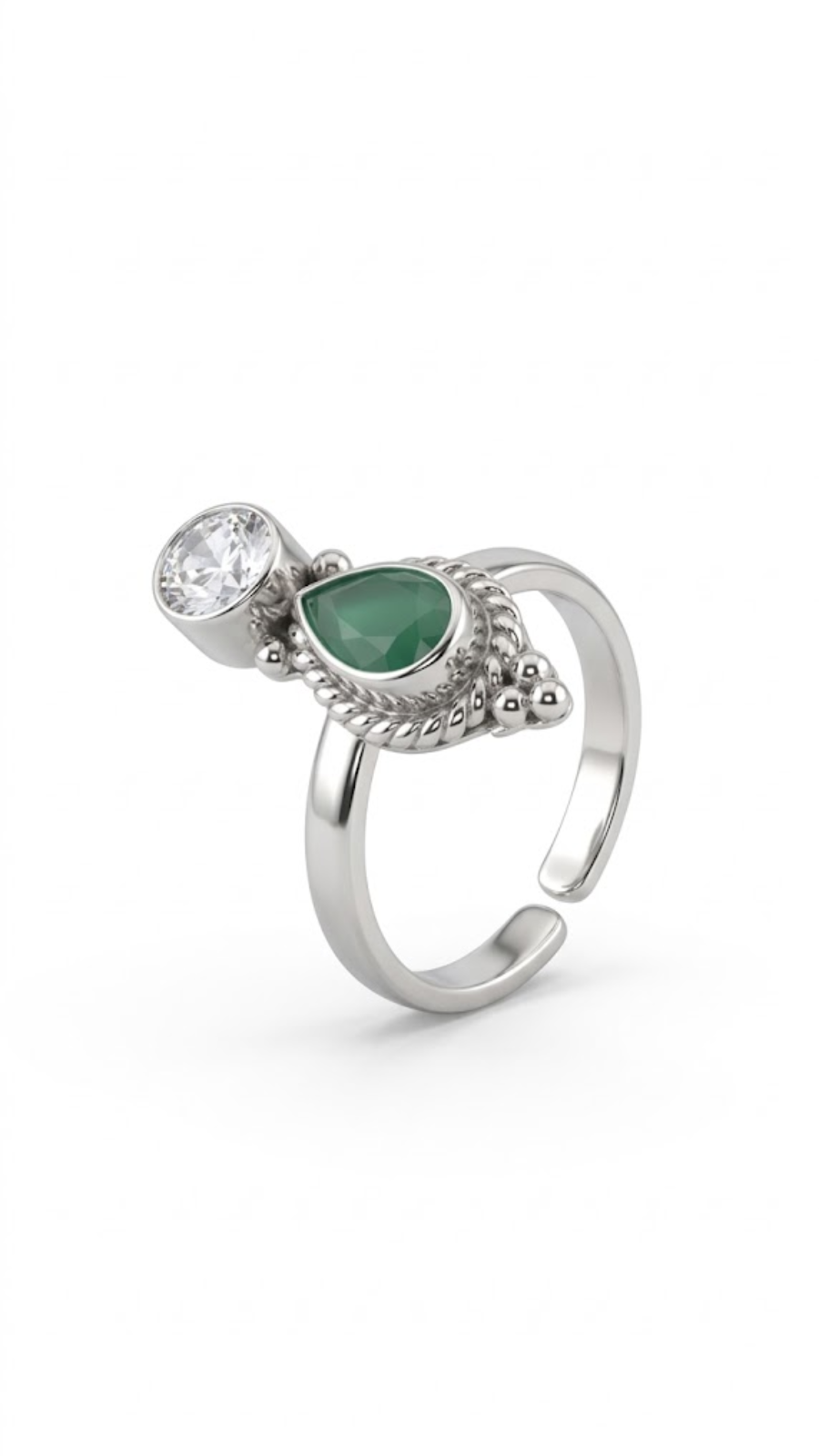 Tear-Drop Stone Toe Ring