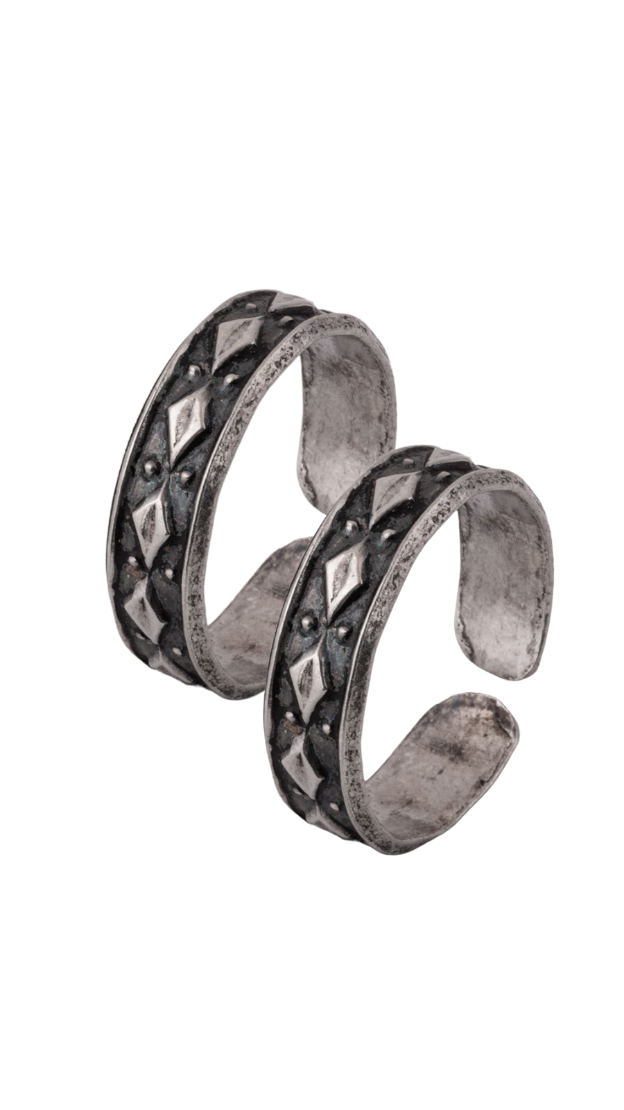 Diamond Pattern Band Toe Ring