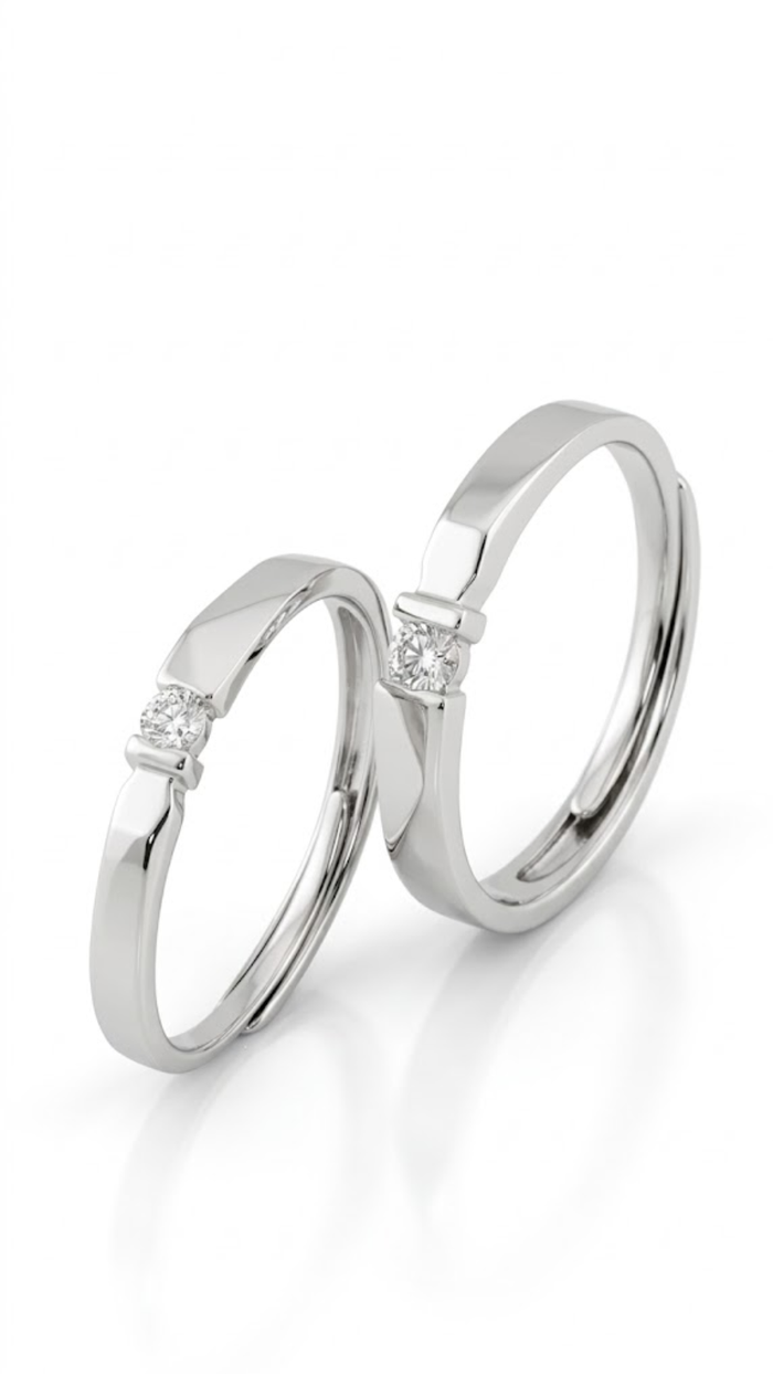 Stronger Together 925 Silver Couple Ring