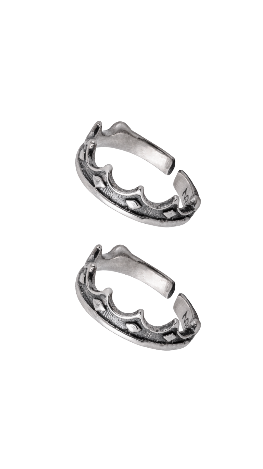 Crown Toe Rings