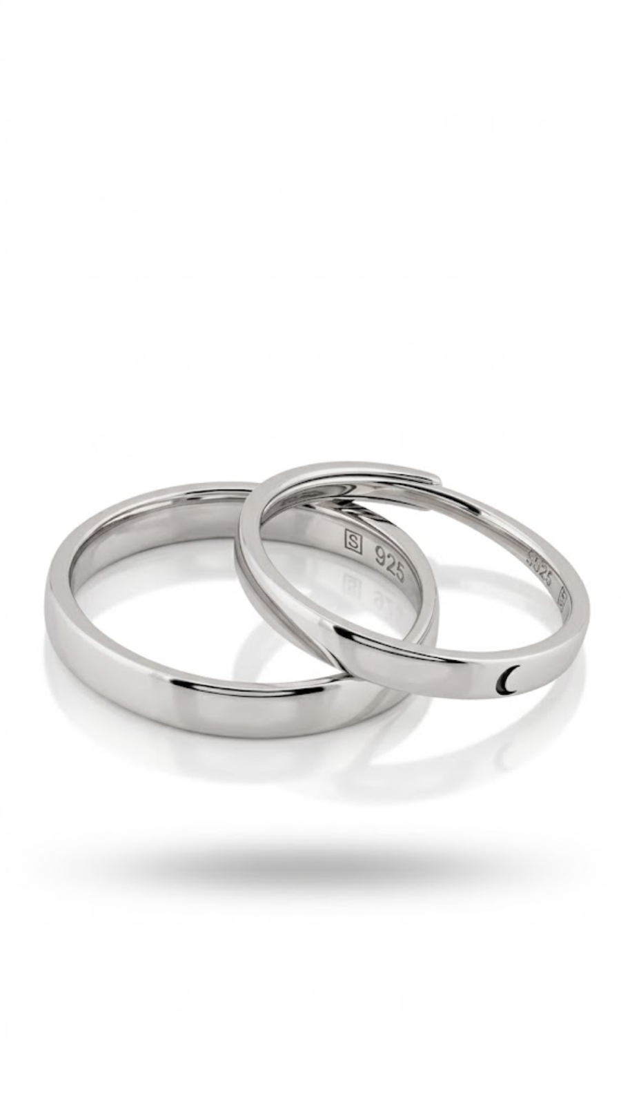Stronger Together 925 Silver Couple Ring