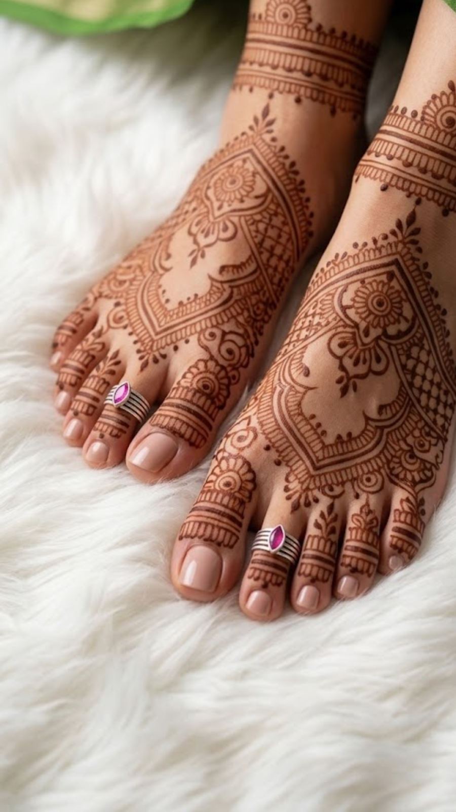 AJB Silver Arte Marquise Ruby Toe Ring