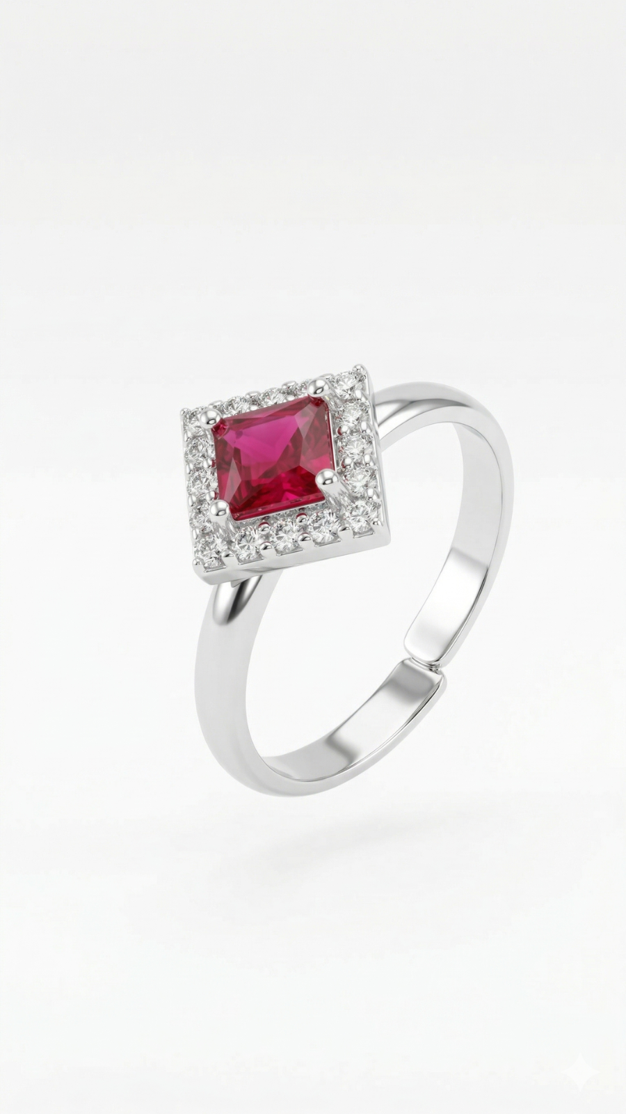 Ruby Square Toe Ring