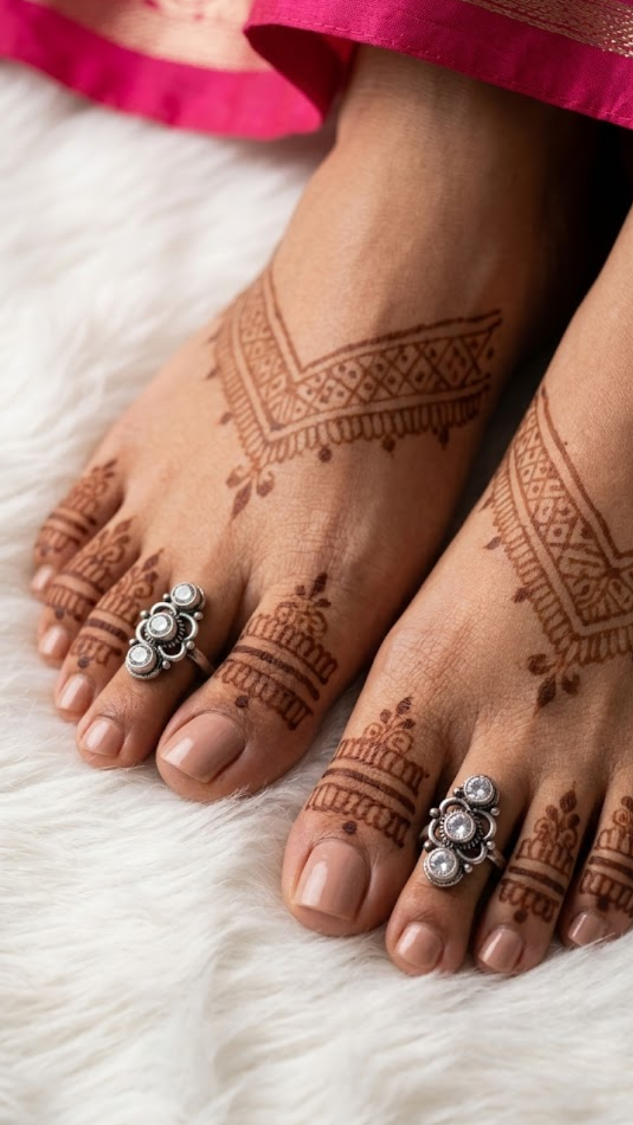 Triple Stone Toe Ring