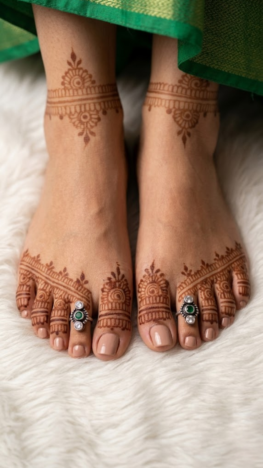 Stone Cluster Toe Ring