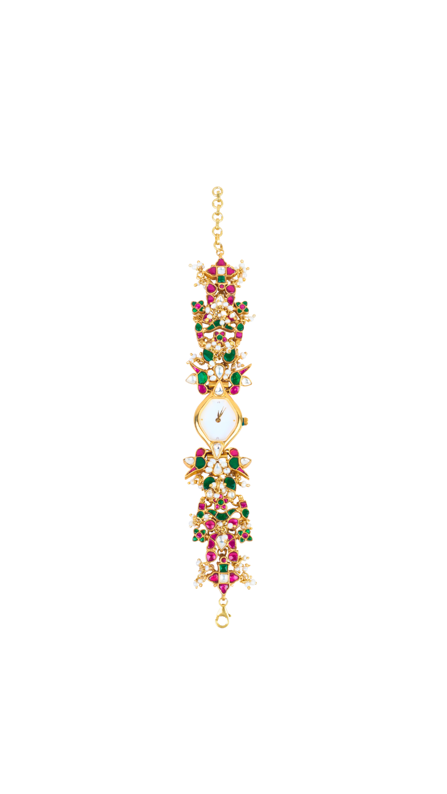AJB Silver Arte: The Floral Meenakari Watch