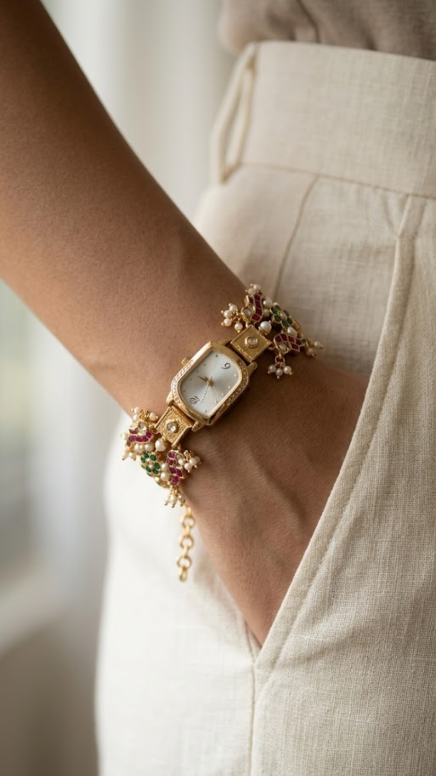 The Peacock Meenakari Watch
