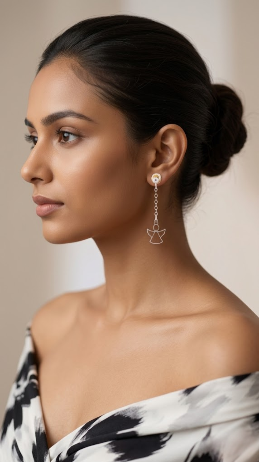 AJB Silver Arte Angle Drop 925 Silver Earrings