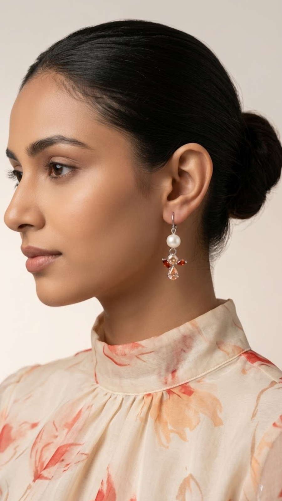 Pearl & Citrine Drop Earrings
