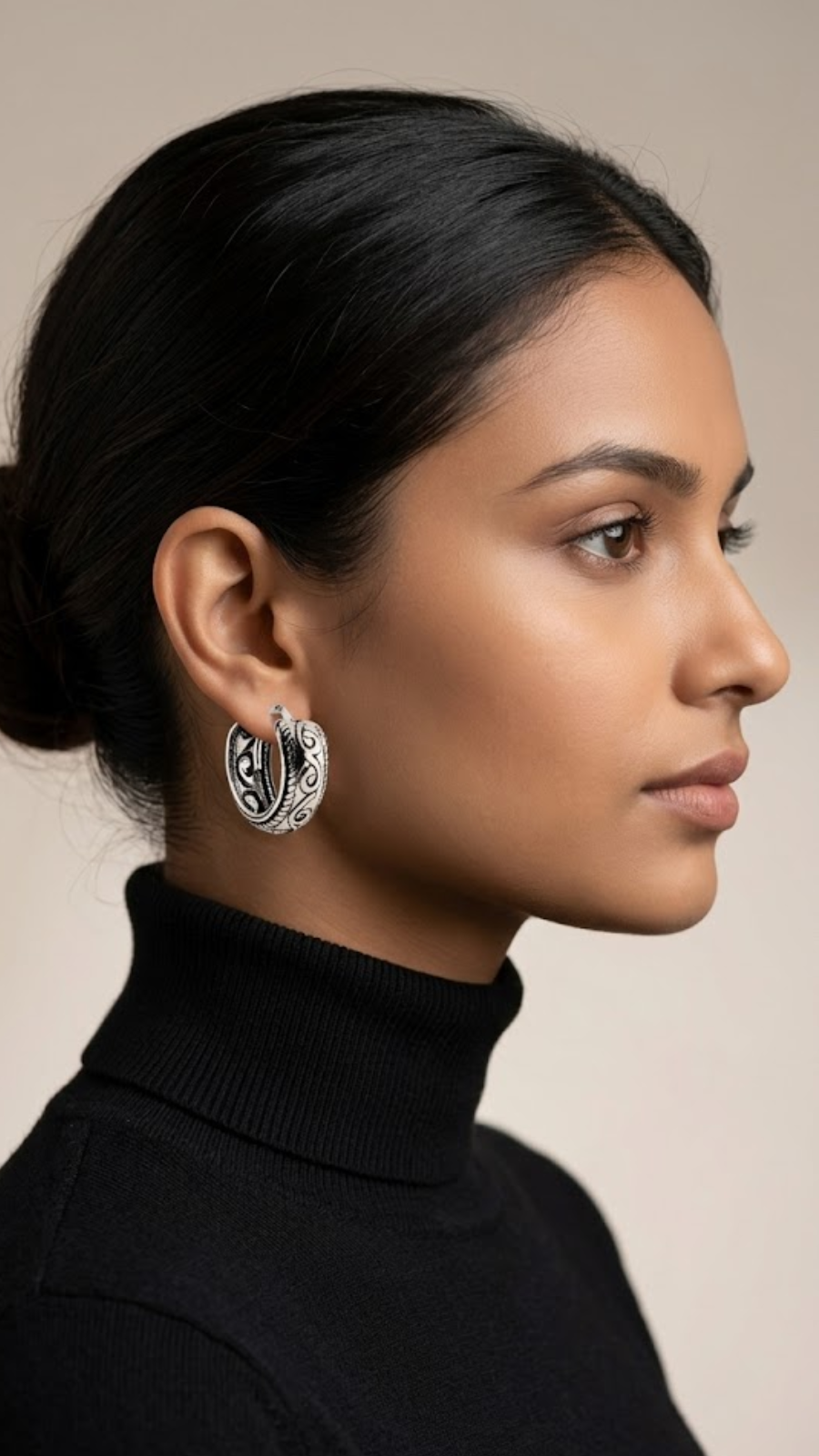 Antique Oxidized Hoops