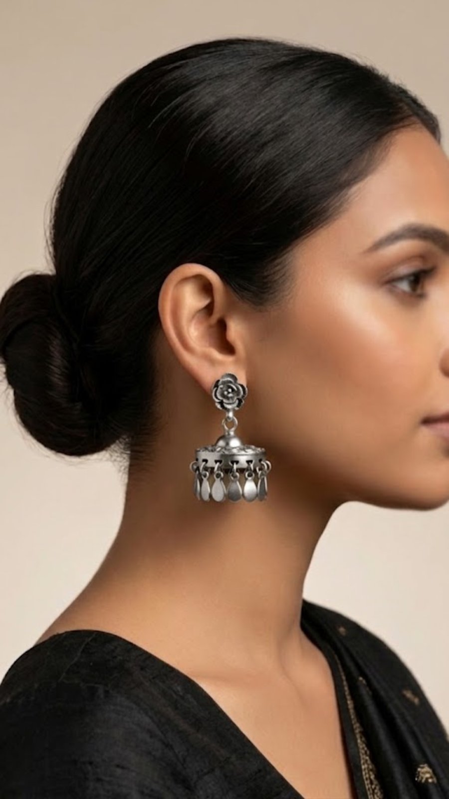 Antique Jhumka with Droplets