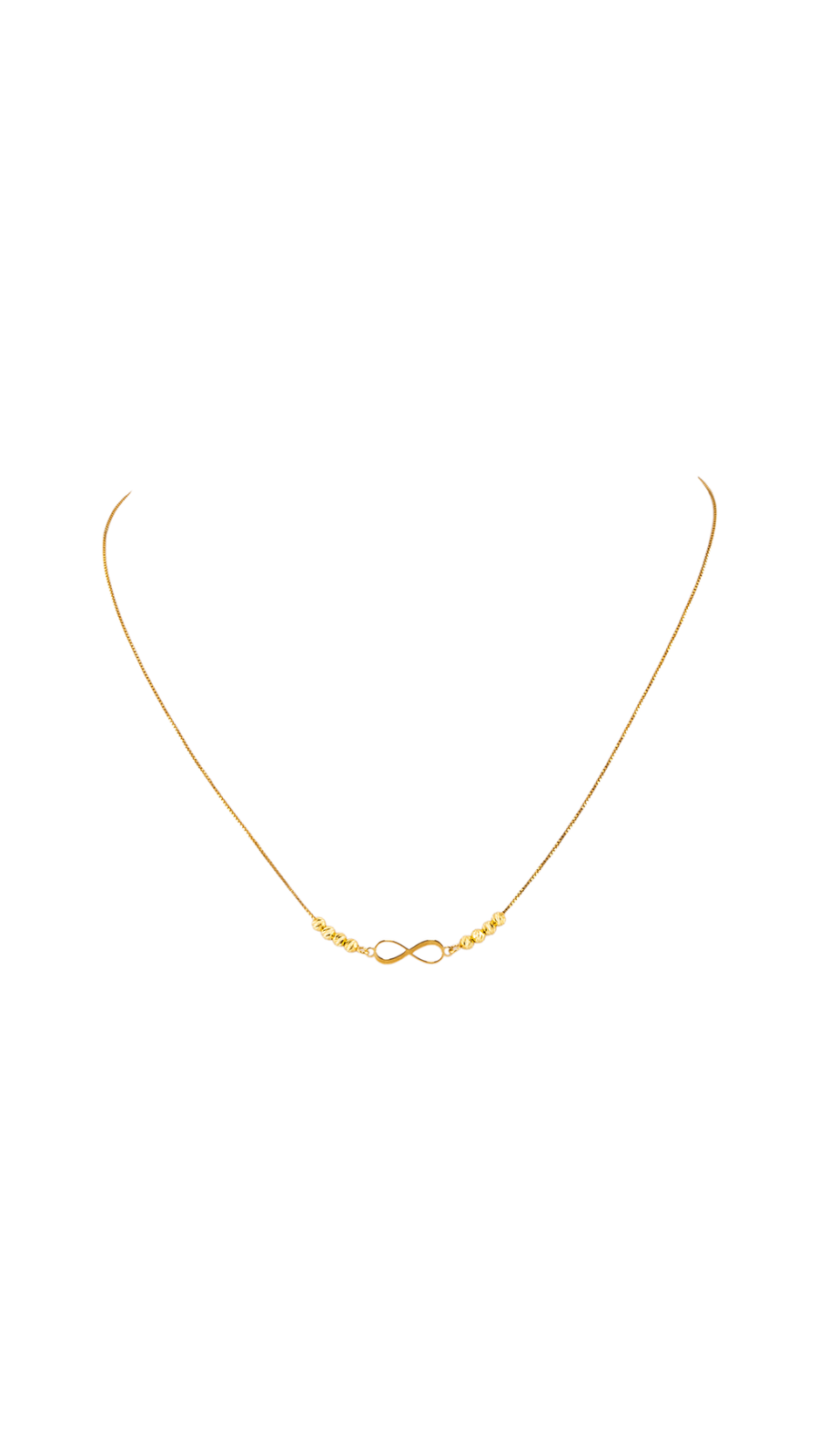Gold-Plated Infinity Charm Necklace